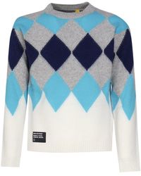 Moncler - Frgmt Argyle Wool And Cashmere Sweater - Lyst