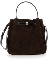 Tory Burch - Romy Handbag With Adjustable And Removable Shoulder Strap And Strap With Buttons - Lyst