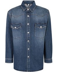 Burberry Denim Shirt in Blue for Men Lyst UK