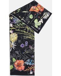 McQueen - Spider Floral Silk Scarf - Lyst