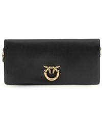 Pinko - Love Medium Clutch Bag Calf Leather Bos Taurus Clutches - Lyst