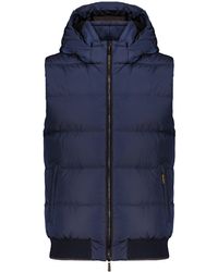 Moorer - Dark Technical Vest With Elegant Hood - Lyst