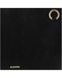 Jil Sander - Leather Shoulder Bag With Logo Satchels & Cross Body - Lyst