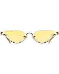 Gucci - Sunglasses Cat Eye Semi Rim, Frame And Rose Mirror To Dark With Gg Pattern Lens Gg1603S004 - Lyst