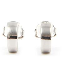 MM6 by Maison Margiela - Logo-Engraved Hoop Earrings - Lyst