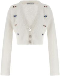Alessandra Rich - 'Carded Mohair' Cardigan - Lyst