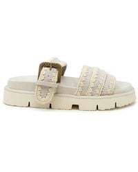 Mou - Suede Bio Two Buckle Sandals - Lyst