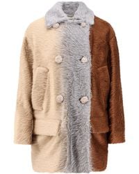 Fendi - Alpaca And Wool Double-Breasted Coat - Lyst