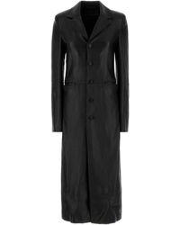 Balenciaga - Leather Coat - Lyst