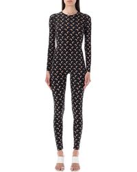 Marine Serre - Moon Printed Stretch Jersey Catsuit - Lyst