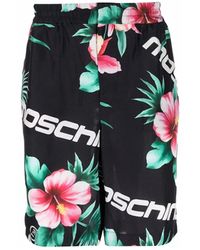 Moschino - Floral Print Silk Shorts - Lyst