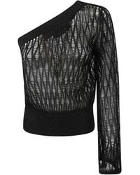 FEDERICA TOSI - One-Shoulder See-Through Top - Lyst