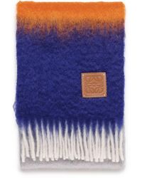 Loewe - Wool And Mohair Striped Scarf - Lyst