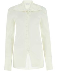 Low Classic - Ivory Stretch Silk Shirt - Lyst