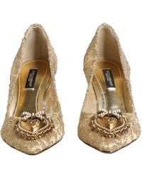Dolce & Gabbana - Taormina Lace Devotion Pumps Shoes Pa+Pl+Lamb - Lyst