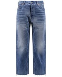 Gucci - Logo Patch Cropped Jeans 100% Cotton - Lyst