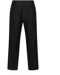 TOTEME - Wool And Silk Slim Evening Trousers - Lyst