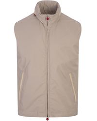 Kiton - Beige Vest With Pull-out Hood - Lyst