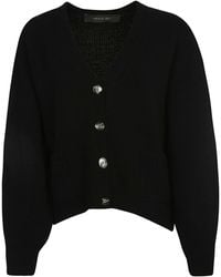 FEDERICA TOSI Wide Sleeve Plain Cardigan - Black