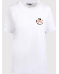 Fiorucci - T-Shirt With An Angel Patch - Lyst