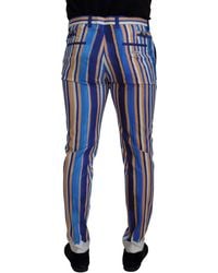 Dolce & Gabbana - Sleek Striped Slim Fit Chinos - Lyst