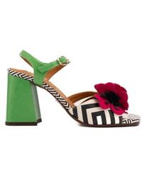 Chie Mihara - Leather Sandals With Pirota Flower - Lyst