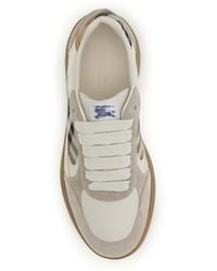 Burberry - Sneakers Terrace Leather Check Trainers - Lyst
