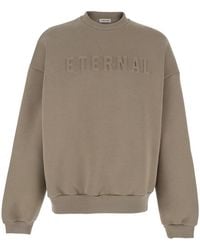 Fear Of God - Eternal Crewneck T-Shirt With Dropped Shoulders And Tonal Embroidery On The Front - Lyst