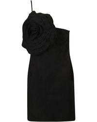 Blumarine - Rose Embroidered Asymmetric Short Dress - Lyst