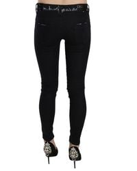 CoSTUME NATIONAL - Low Waist Zipper Leg Skinny Denim Jeans Cotton Clothing - Lyst