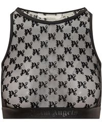 Palm Angels - Top With Monogram Pa - Lyst