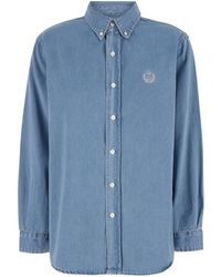 DUNST - Classic Boyfriend Light Shirt With Logo Patch On The Front - Lyst