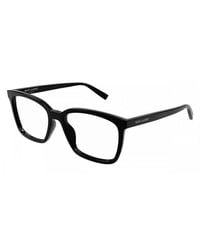 Saint Laurent - Eyeglasses Square Full Rim, Transparent Frame And Clear Demo Lenses Lens Sl672004 - Lyst