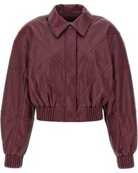 ROTATE BIRGER CHRISTENSEN - Leather Effect Bomber Jacket - Lyst