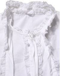Dolce & Gabbana - White Ruffled Lace Embellished Blouse Top - Lyst