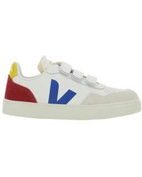 Veja - Sneakers V-90 Leather Organic Traced Trainers - Lyst
