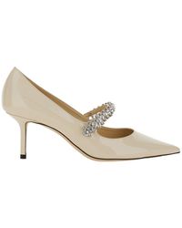 Jimmy Choo - 'Bing' Pumps With Crystal Embellishments And High Cone Heel - Lyst