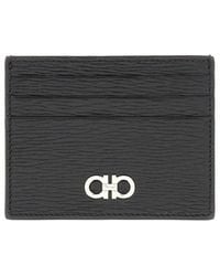Ferragamo - Leather Card Holder Calf Wallets & Purses - Lyst