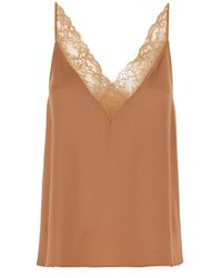 forte_forte - Sleeveless V-Neck Top Acetate Tops - Lyst
