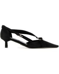 Prada - Black Canvas Pumps - Lyst