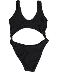 Dolce & Gabbana - Cutout Logo One Piece Swimsuit Swimwear Nylon Elastane Clothing - Lyst
