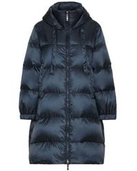 Max Mara - Mtcmarte Midnight Water-Repellent Canvas Midi Hooded Down Jacket - Lyst