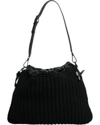 Dolce & Gabbana - Cashmere Knitted Leather Shoulder Bag - Lyst