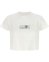 MM6 by Maison Margiela - Mm6 Maison Margiela Numeric Signature Print Cotton T-Shirt - Lyst