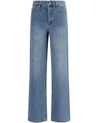 Self-Portrait - Straight-Leg Jeans With All-Over Rhinestones - Lyst