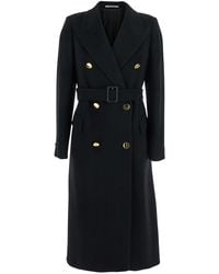 Tagliatore - 'Jole' Double-Breasted Coat With Golden Buttons - Lyst