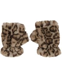 Apparis - Fingerless Gloves Ariel Leopard Polyester Hat - Lyst