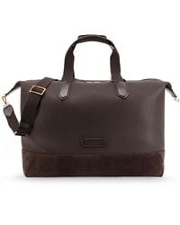 Tom Ford - Leather Travel Bag With Suede Inserts - Lyst
