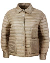 Antonelli - Lightweight 100G Padded Jacket With Shirt Collar, Button Closure And Patch Pockets - Lyst