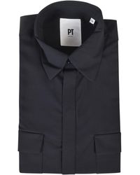 PT01 - Patched Pocket Plain Shirt - Lyst